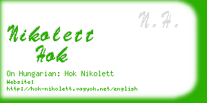 nikolett hok business card